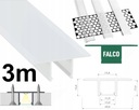 АЛЮМИНИЕВЫЙ СВЕТОДИОДНЫЙ ПРОФИЛЬ ДЛЯ ГИПСОКАРТОНА ГИПСОВЫЕ ПЛИТЫ ТИПА FALCO, БЕЛЫЙ 3М С Рассеивателем