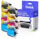 8x Brother DCP-395 CN CMYK LC1100 чернила