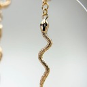 Золотые серьги-подвески, изящные змеи, хирургическая сталь, позолота.