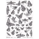 Рисовая бумага для декупажа ITD-R1886 бабочки, стрекозы