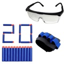 OKULARY OCHRONNE DO NERF + MAGAZYNEK + 20 STRZAŁKI