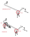 JEEP WRANGLER JK POLYPROPYLENE INSERTS SWINGARM FRONT 