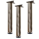 3x Nohy na stôl Písacie stoly Regulácia 710mm Inox