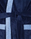 Однотонный мужской халат 855 Темно-синий 5041 M