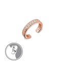 Серьги из розового золота с фианитами 925 пробы.