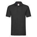 Polo Premium Fruit of the Loom Czarny 3XL