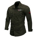 Pánska taktická outdoorová košeľa Bavlnená Vojenské vrecká regular Veľkosť L