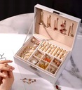Duży Organizer kuferek Szkatułka Na Biżuterię Pudełeczko na kluczyk pojemne