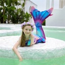 Dzieci dziewczyny ogon syreni do pływania kostium Wzór dominujący melanż