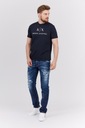 ARMANI EXCHANGE Granatowy t-shirt męski z logo XL Model 8NZTCJ Z8H4Z
