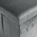 Velúrová skladacia taburetka DIEGO grafitová VELVET veľkosť L Výška nábytku 38 cm