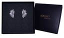 Скромные блестящие серьги-листочки в коробочке для ЖЕНЩИН в качестве свадебного подарка.