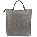 Taška veľká dámska sivá koža ekologická kabelka A4 nubuk na nákupy Značka Beltimore