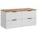 ADEL WHITE Шкаф под умывальник 120 см со столешницей ДУБ ВОТАН