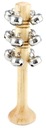 Dzwonki na trzonku Janczary naturalne dla dzieci 3+ Drewniany instrument Marka Bino