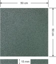 SBR резиновый коврик 50x50x1.5cm гибкая зеленая поверхность