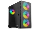 Компьютерный корпус Midi Tower ATX SAVIO Raptor X1 с сетчатым вентилятором ARGB 4x120 мм