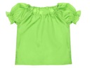 БЛУЗКА С КОРОТКИМИ РУКАВАМИ, ЗЕЛЕНЫЙ НАРЯД, 116-128