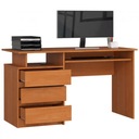 Отдельно стоящий офисный стол из ольхи с ящиками 135 см.