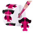 Формы для ногтей Широкие Трафареты Для Наращивания 500шт Черный и Розовый