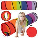 Детская игровая палатка ТУННЕЛЬ, складная, разноцветная, 400 шариков ТТ-100Х