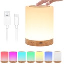 БЕСПРОВОДНАЯ СВЕТОДИОДНАЯ НОЧНАЯ ЛАМПА, 10 ЦВЕТОВ, СЕНСОРНАЯ, РЕГУЛИРУЕМАЯ, С ЗАРЯДКОЙ через USB