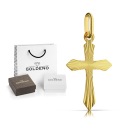 КРАСИВЫЙ ЗОЛОТОЙ КУЛОН 585 КРЕСТ
