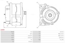 ALTERNATEUR 12V AUDI A3 TT FORD GALAXY SEAT IBIZA FABIA VW GOLF IVphoto 11