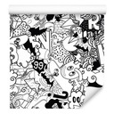 Молодежные настенные обои граффити скейтборды