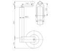 Опорное колесо ST 60-V-255 SB Winterhoff 400кг 60мм