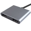 ХАБ USB C — 2xHDMI+USB+PD РАЗДЕЛИТЕЛЬ РАЗДЕЛИТЕЛЬ 1 ВХОД 2 ВЫХОД HDMI M1