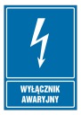 Tabliczka ZTE-169 WYŁĄCZNIK AWARYJNY