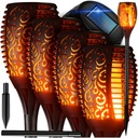 4X LAMPA SOLARNA LED POCHODNIA OGRODOWA WBIJANA PŁOMIEŃ OGIEŃ OGRODOWE