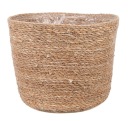 КРУГЛАЯ КОРЗИНА С МОРСКОЙ ТРАВОЙ БОХО 26x26x21 см