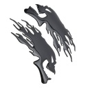 ЧЕРНЫЕ НАКЛЕЙКИ NA БАК ТОПЛИВА 3D FLAME SKULL 2ШТ DO МОТОЦИКЛОВ  фото 5