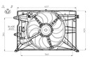 VENTILADOR DEL RADIADOR CON CUERPO FIAT 500X JEEP RENEGADE 1.3D 1.4 