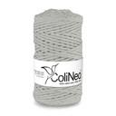 Нитка плетеная для макраме ColiNea 100% хлопок, 3мм 100м, светло-серая