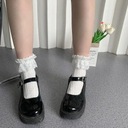 5 párov Lolita ponožky mašlička čipkované ponožky JAPAN Hlavná tkanina bavlna