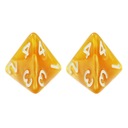 ZESTAW 2X KOŚĆ CZTEROŚCIENNA K4 RPG KREMÓWKOWA