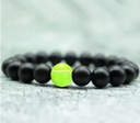 Браслет TENNIS BALL с ЧЕРНЫМИ бусинами Tennis Trainer