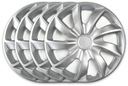 4 универсальных колпака Quad Silver, серебристые 15 дюймов, для автомобильных колес
