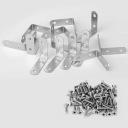 KATOWNIKI NAROZNE STAINLESS STEEL 50X50 MM DO MEBLI KIT 20 PIECES STEEL  photo 8