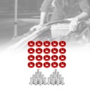 20X БОЛТИ НОМЕРА НОМЕРА КОМПЛЕКТ ЗАГЛУШКИ NAKRETEK ЗАХИСТ ПЕРЕДНЬОГО КРІПЛЕННЯ ЗАДНЬОЇ РАМИ ЧЕРВОНА  (17866131995) фото min 10