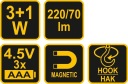 LAMPE DE POCHE ATELIER 3W COB LED 220LM 82733 VORELphoto 8