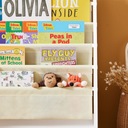 SoBuy Детский книжный шкаф, подставка для журналов, офисная Белый FRG225-W