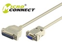 MicroConnect Serial Cable DB9-DB25 3M F/M