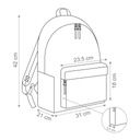 Školský batoh Svetlý Sivý Mládežnícky Basic Gray Poľský Priestranný výrobca EAN (GTIN) 5904806033963