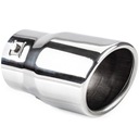 KOŃCÓWKA RURY WYDECHOWEJ TŁUMIKA 48-65MM CHROM CHROMOWANA OKRĄGŁA 90MM INOX