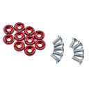 Декоративные анодированные шайбы, красные винты М6, комплект