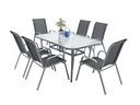 КОМПЛЕКТ САДОВОЙ МЕБЕЛИ СТОЛ 6+1 ДЛЯ ТЕРРАСЫ, БАЛКОНА